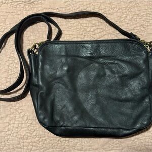 Minooy - The Bali - Three-Layer Black Leather Crossbody & Shoulder Bag Purse